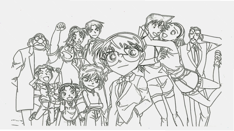 kudo shinichi tranh tô màu conan đẹp nhất