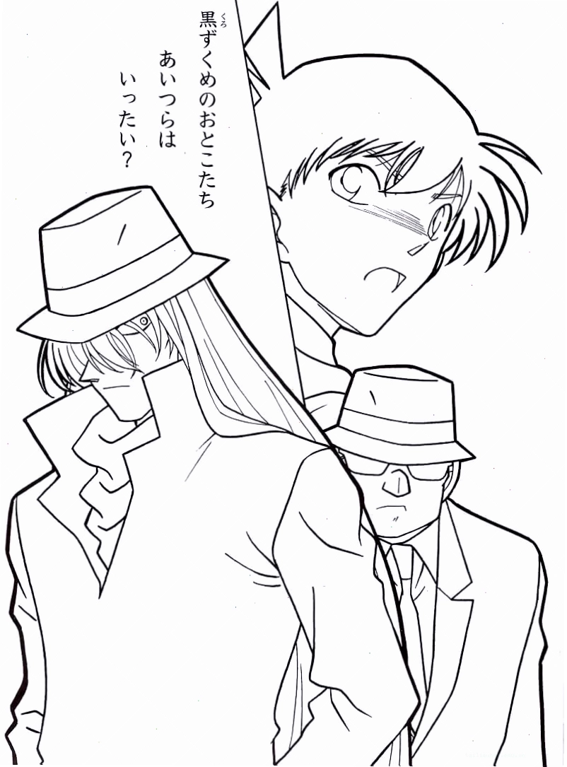 kudo shinichi tranh tô màu conan ngộ nghĩnh