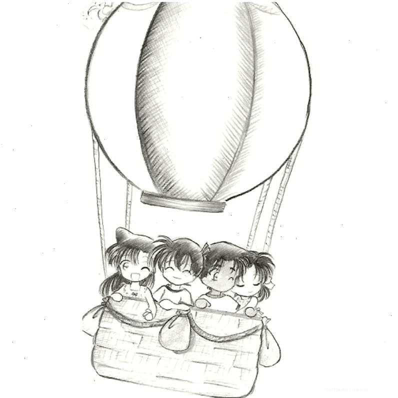 kudo shinichi tranh tô màu conan rõ nét
