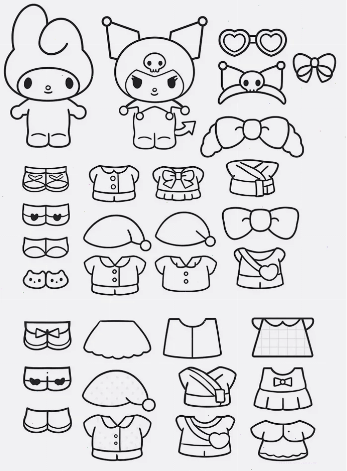 Mẫu tô màu nhân vật
