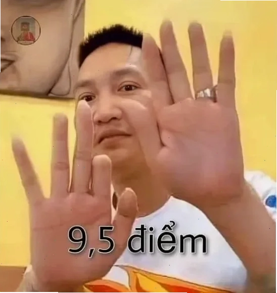 Meme 9.5 điểm Meme 9.5 điểm vui nhộn