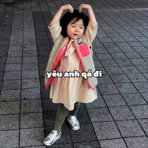 Meme vui nhộn Meme em yêu anh phong cách hài hước