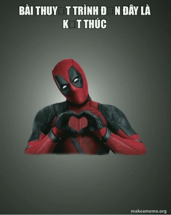 meme kết thúc bài thuyết trình về sự nhẹ nhõm