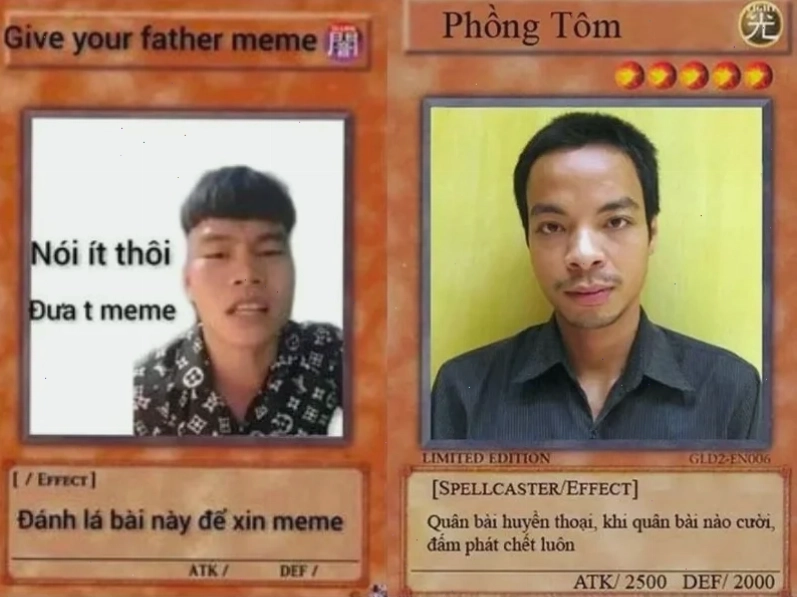 Lá bài meme phản ứng nhanh Meme thẻ bài cảnh sát vui nhộn