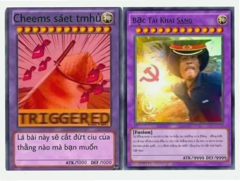 Lá bài meme trending Meme thẻ bài chế theo trend