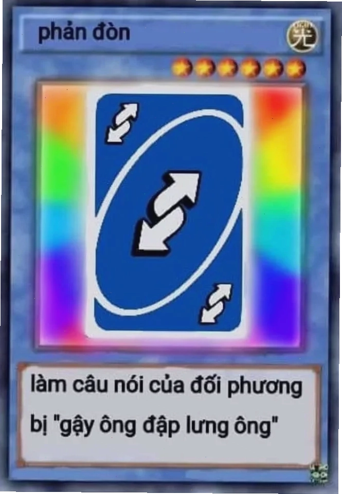 Lá bài meme Uno Meme thẻ bài Uno phản dame