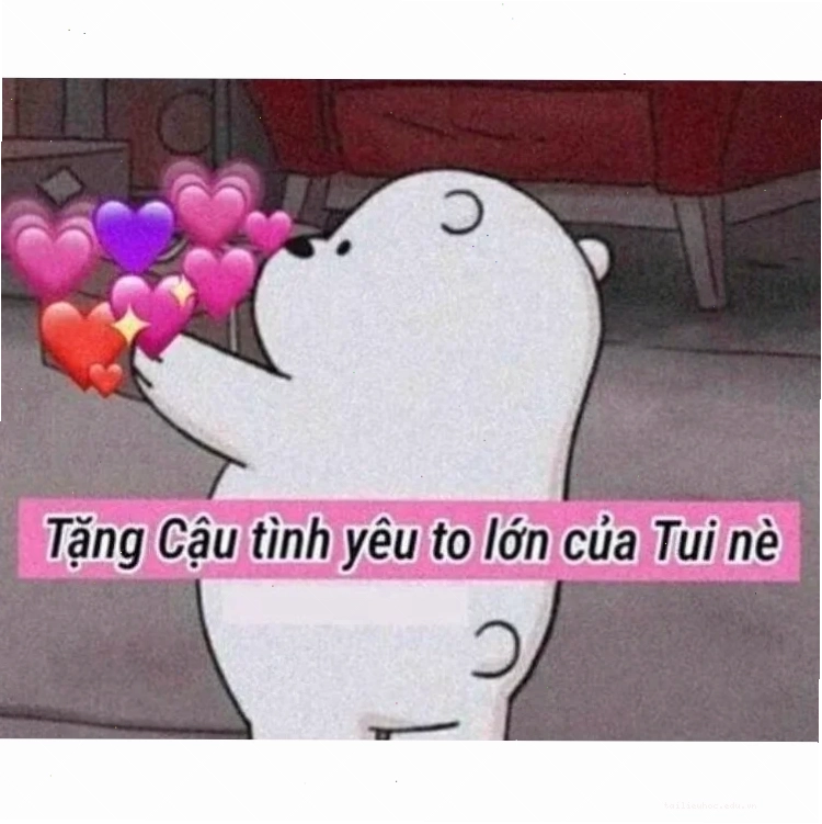 meme thả tim đáng yêu meme về tình yêu thả tim