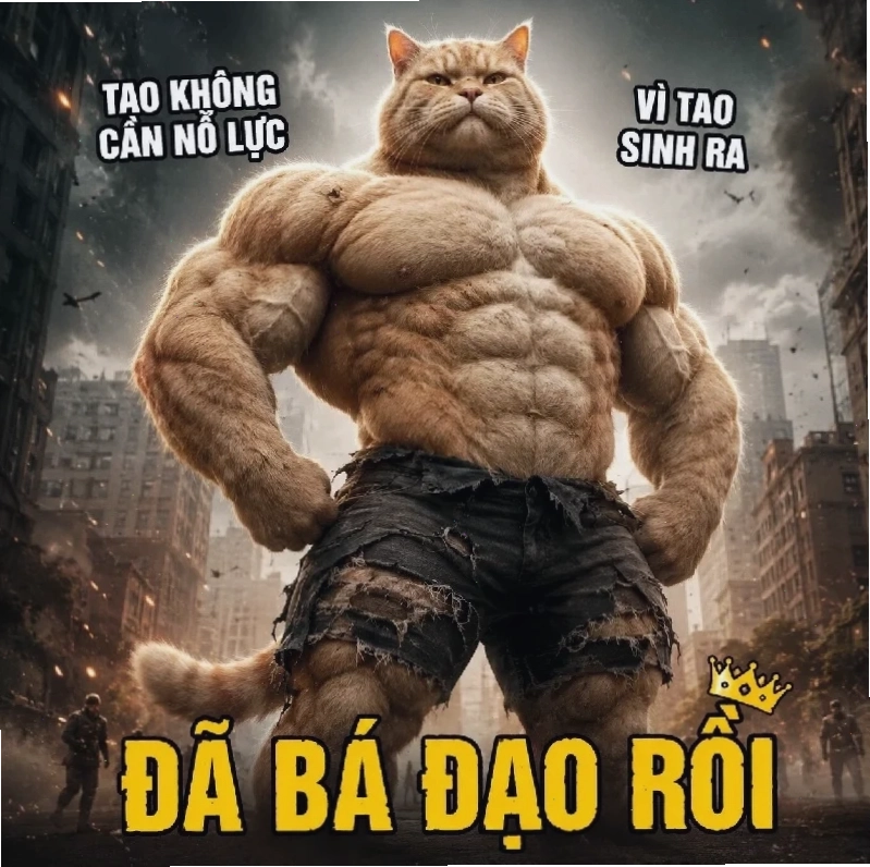 mèo cơ bắp meme mèo cơ bắp meme cầm tạ