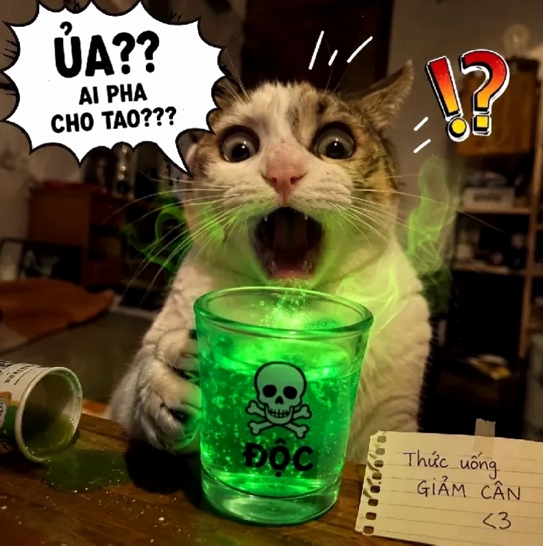 Mèo đứng hình Mèo sợ hãi meme đứng hình
