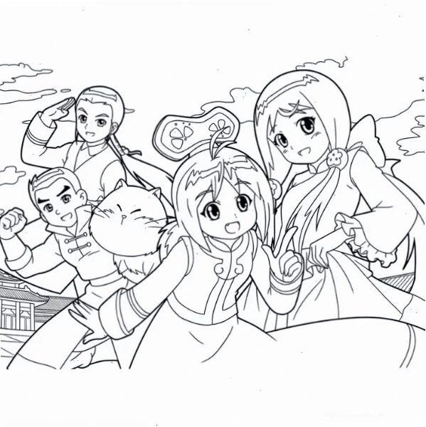 Tranh công chúa chibi mở tô màu công chúa chibi