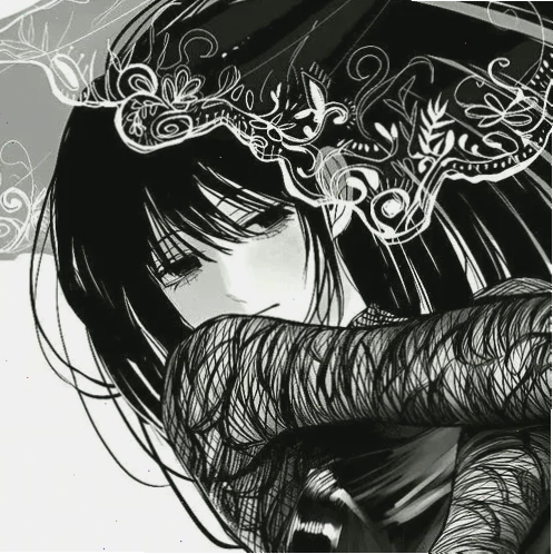Một hình nền anime trắng đen nữ xinh đẹp