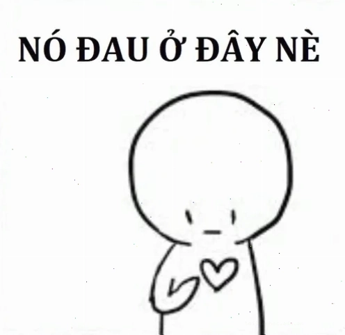 Đau ở đây này meme vịt hoạt hình Nhân vật hoạt hình thực hiện động tác chỉ tay vào tim