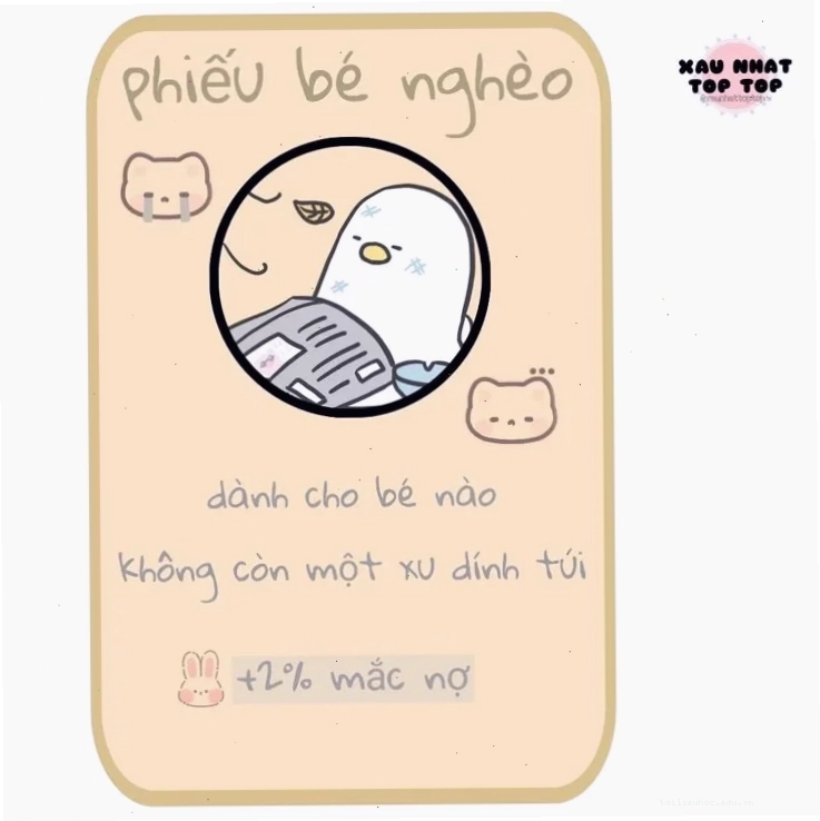 Dễ thương Phiếu bé hư meme dễ thương