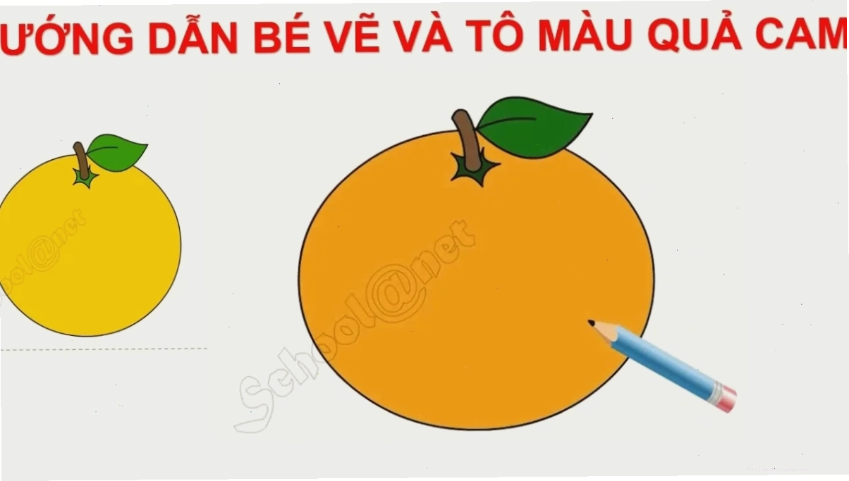 Quả cam hoạt hình Quả cam với mắt và miệng