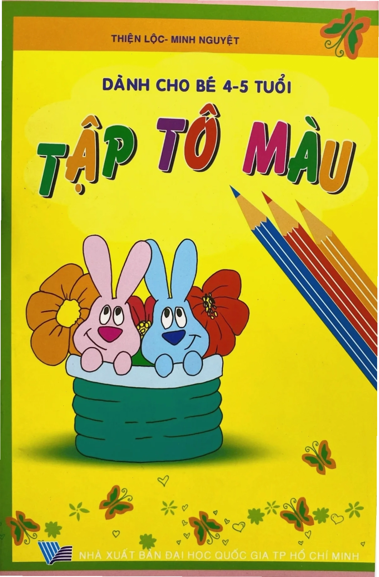 sách tô màu cho bé 4 tuổi và bộ bút màu