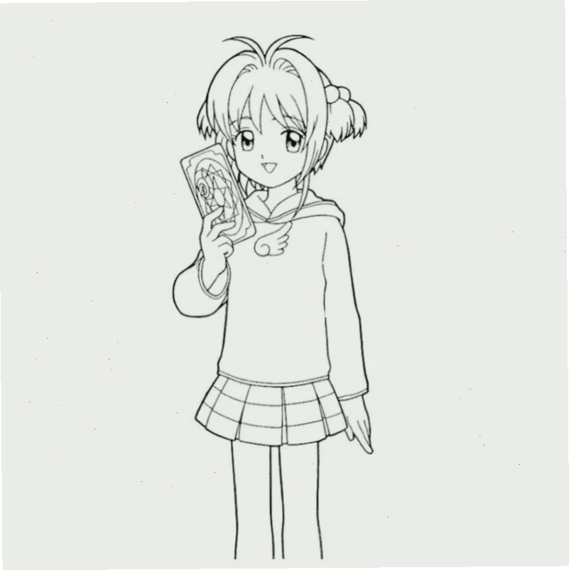sakura đội mũ thỏ dễ thương sakura tô màu với tai thỏ