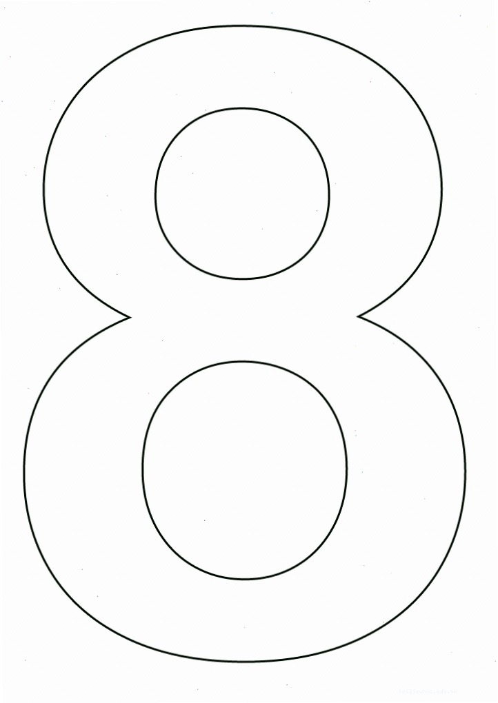 Số 8 hình thú Số 8 tô màu hình con vật
