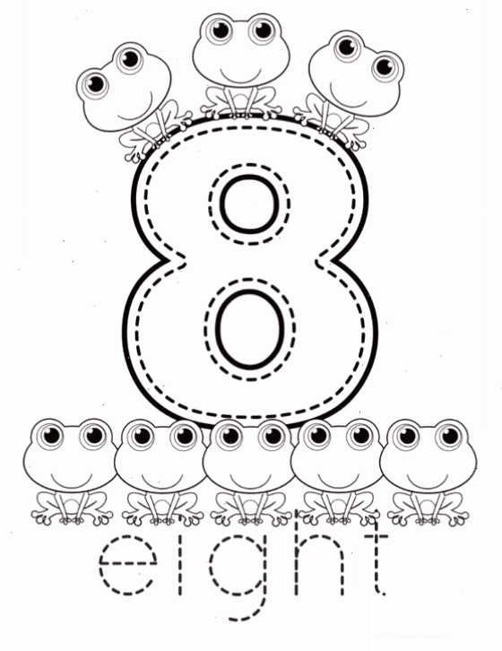 Số 8 pixel Số 8 tô màu theo phong cách pixel