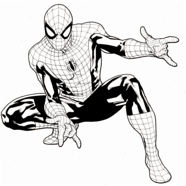 spider man tranh tô màu người nhện chibi siêu cute