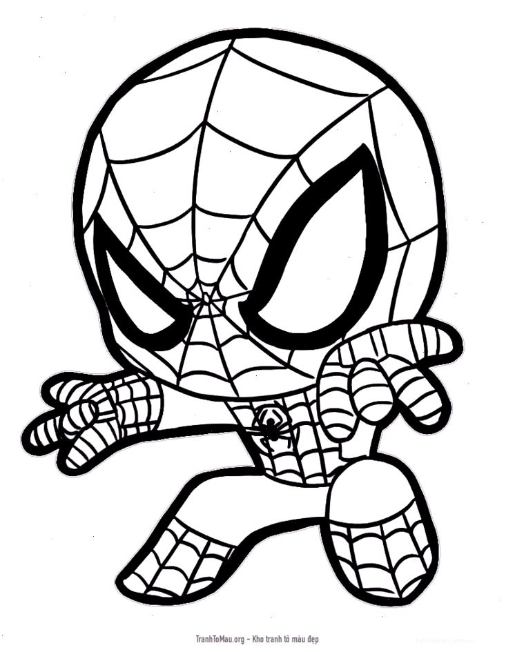 spider man tranh tô màu người nhện cùng venom