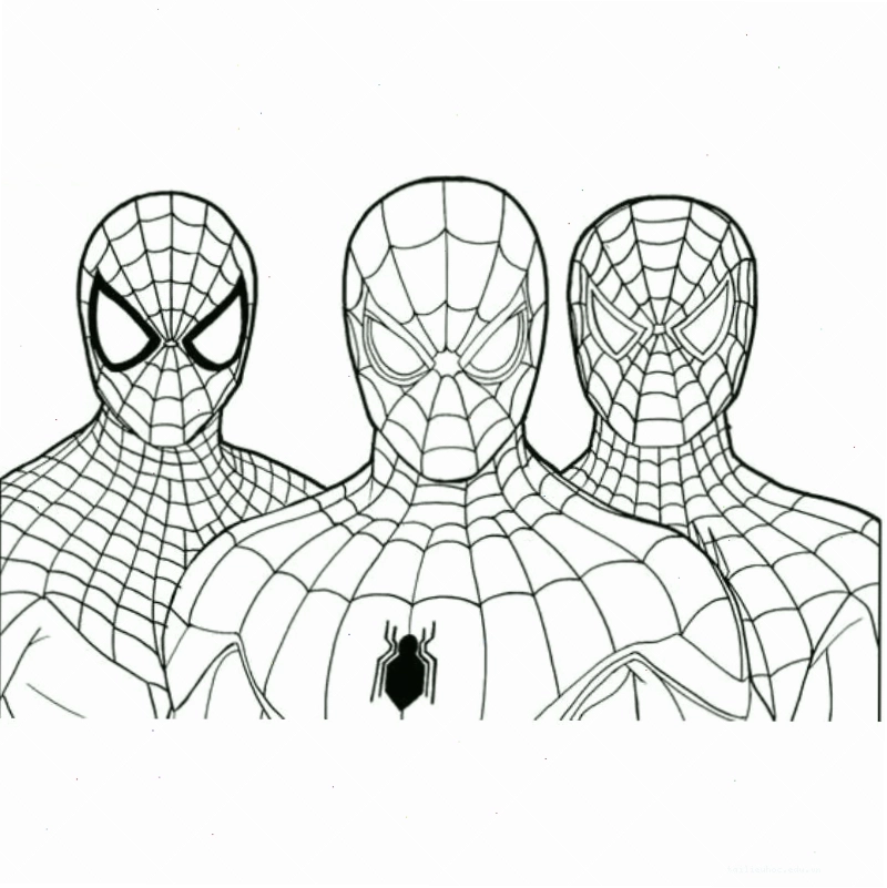 spider man tranh tô màu người nhện đang đu dây