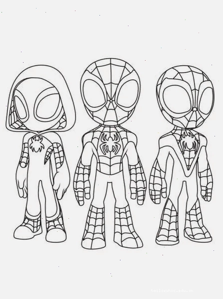 spider man tranh tô màu người nhện đối đầu kẻ thù