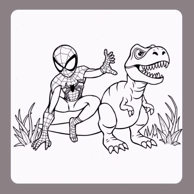 spider man tranh tô màu người nhện phiên bản đặc biệt