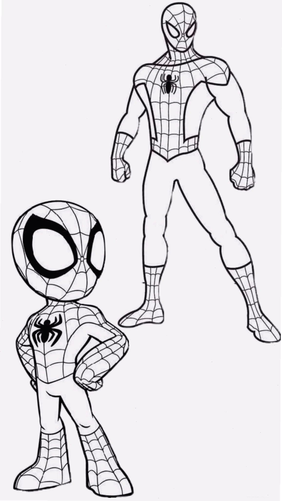 spider man tranh tô màu người nhện phong cách stealth