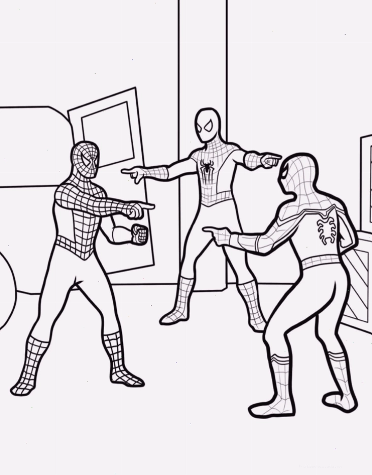 spider man tranh tô màu người nhện trên mái nhà