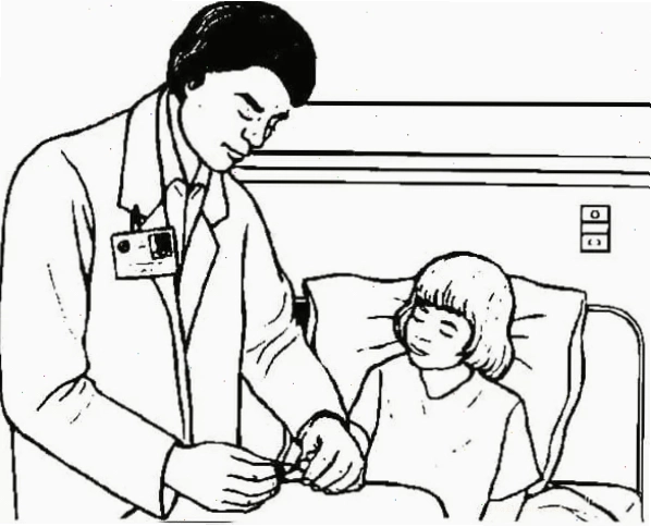 tô màu bác sĩ khám bệnh cho trẻ nhỏ