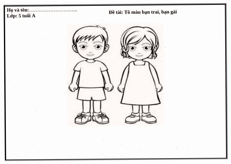 Kết nối bạn bè tô màu chân dung bạn gái gắn kết tình bạn