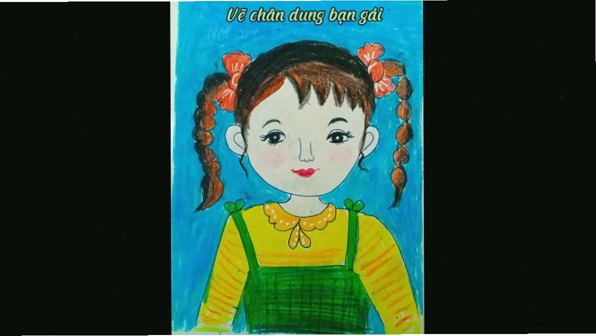 Ghép tranh tập thể tô màu chân dung bạn gái kết hợp ghép tranh tập thể