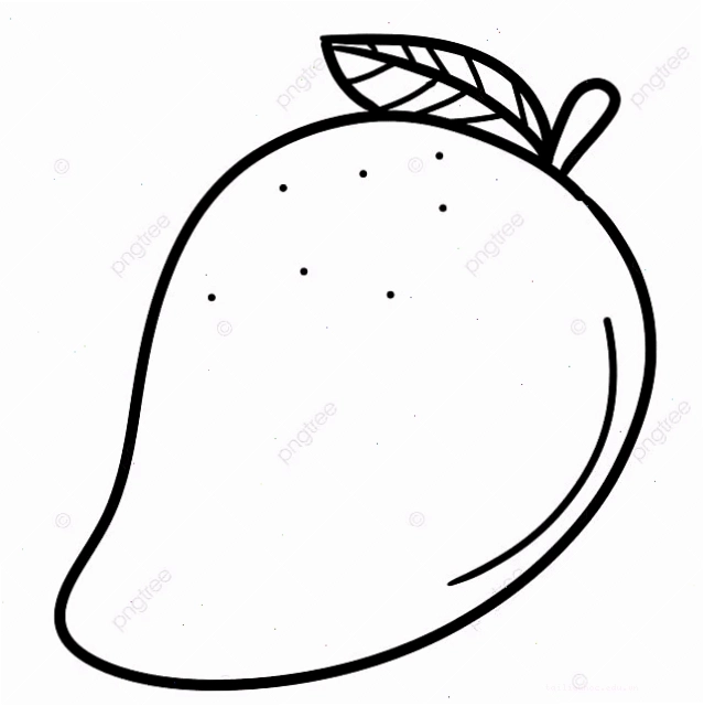 tô màu hình ảnh quả xoài tô màu