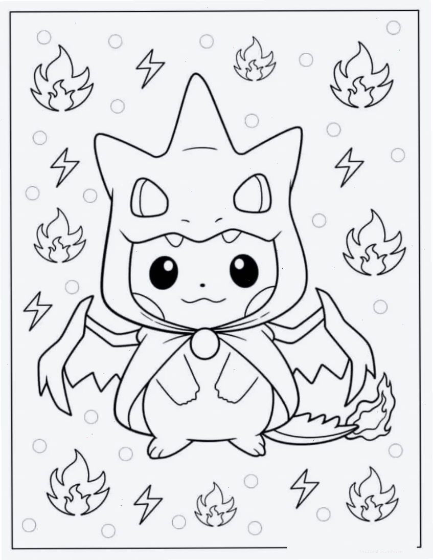 tô màu pokemon huyền thoại mega