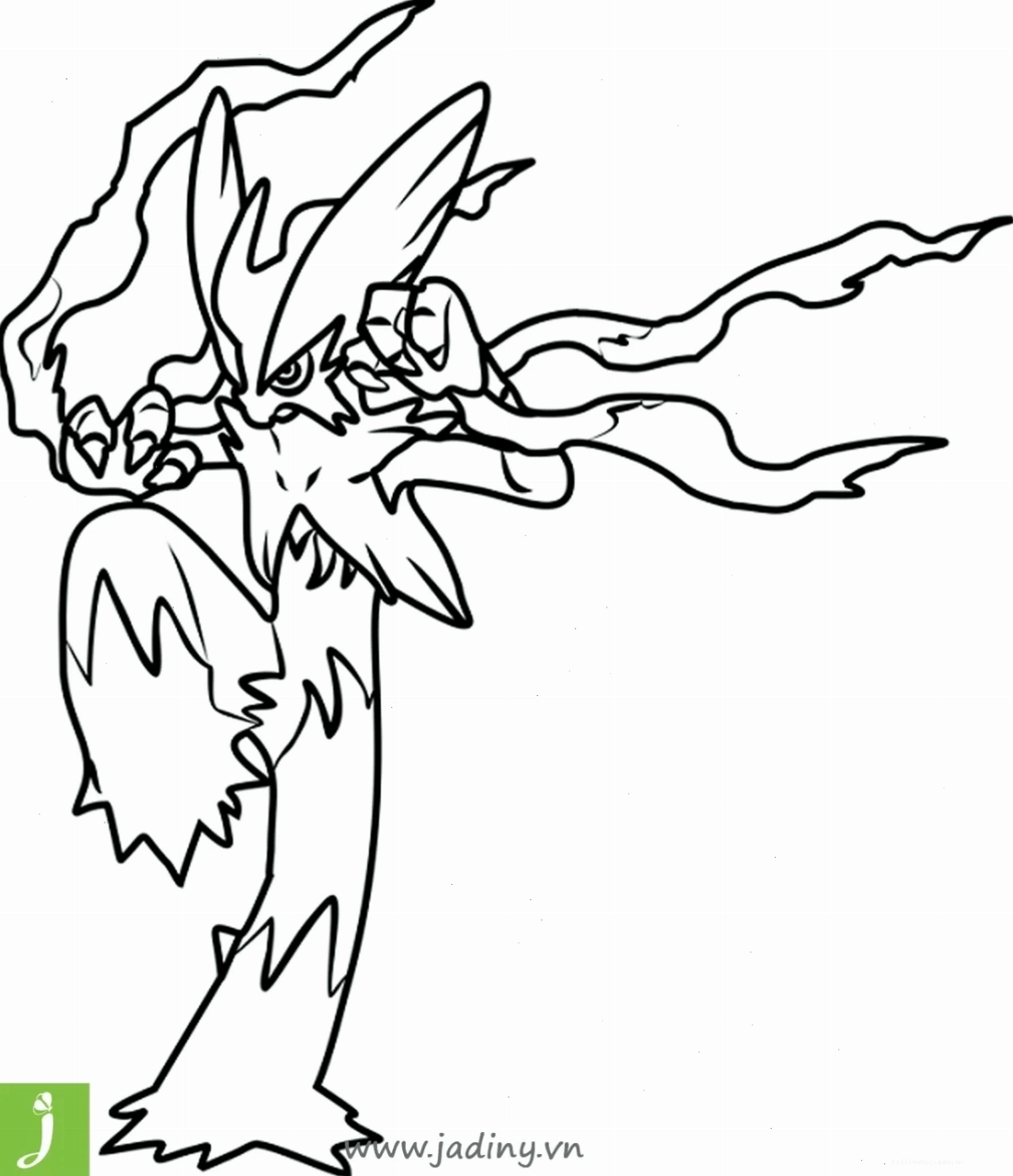 tô màu pokemon huyền thoại mega