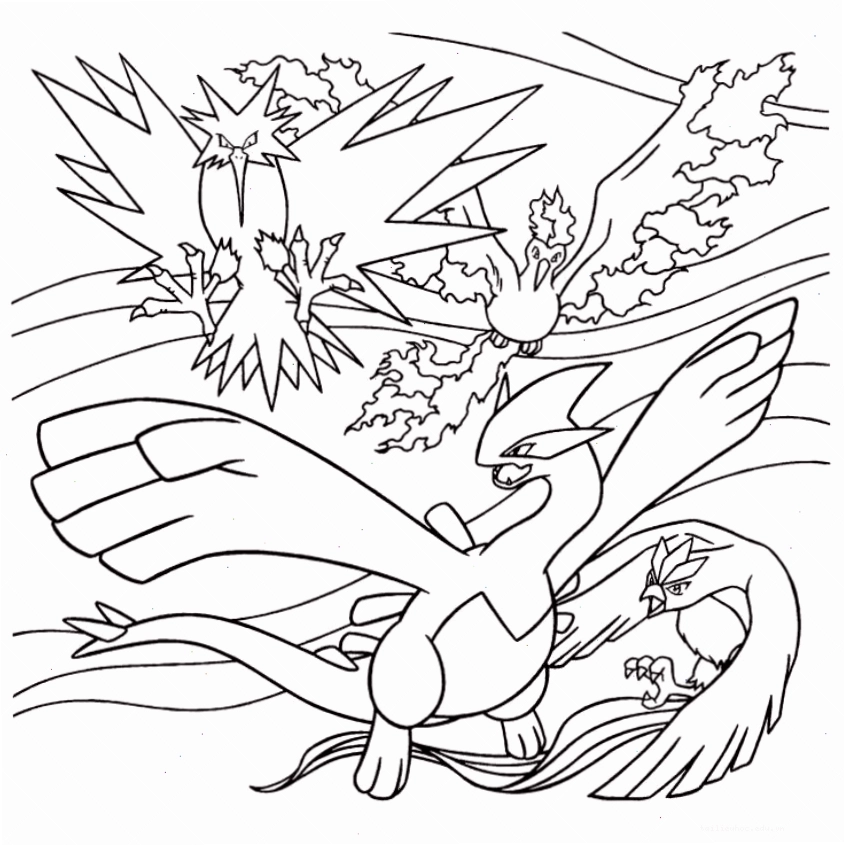 tô màu pokemon huyền thoại mega