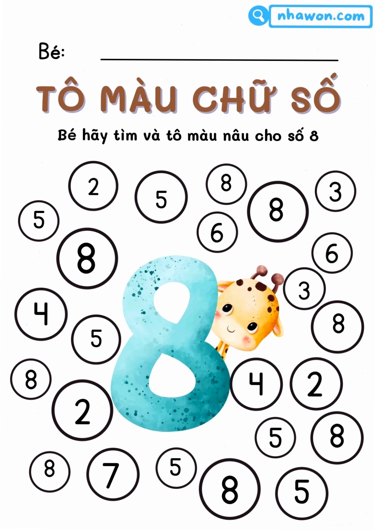Số 8 nghệ thuật Tô màu số 8 zentangle