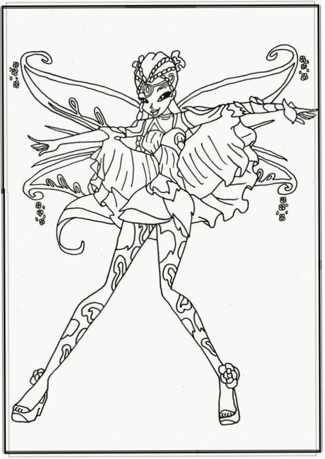 tô màu winx Flora dịu dàng tô màu winx Flora dịu dàng