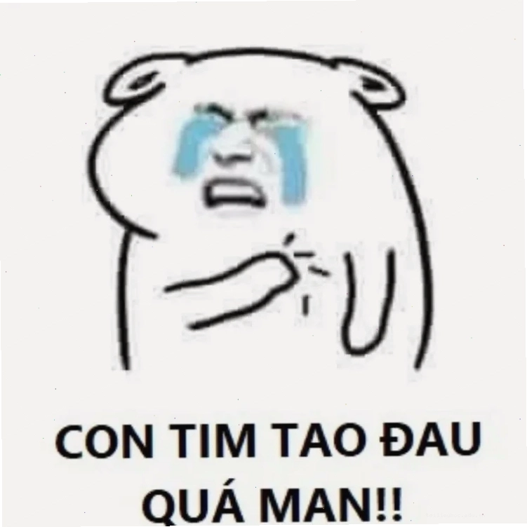 Sức mạnh của nhãn dán Trái tim đau meme sinh động