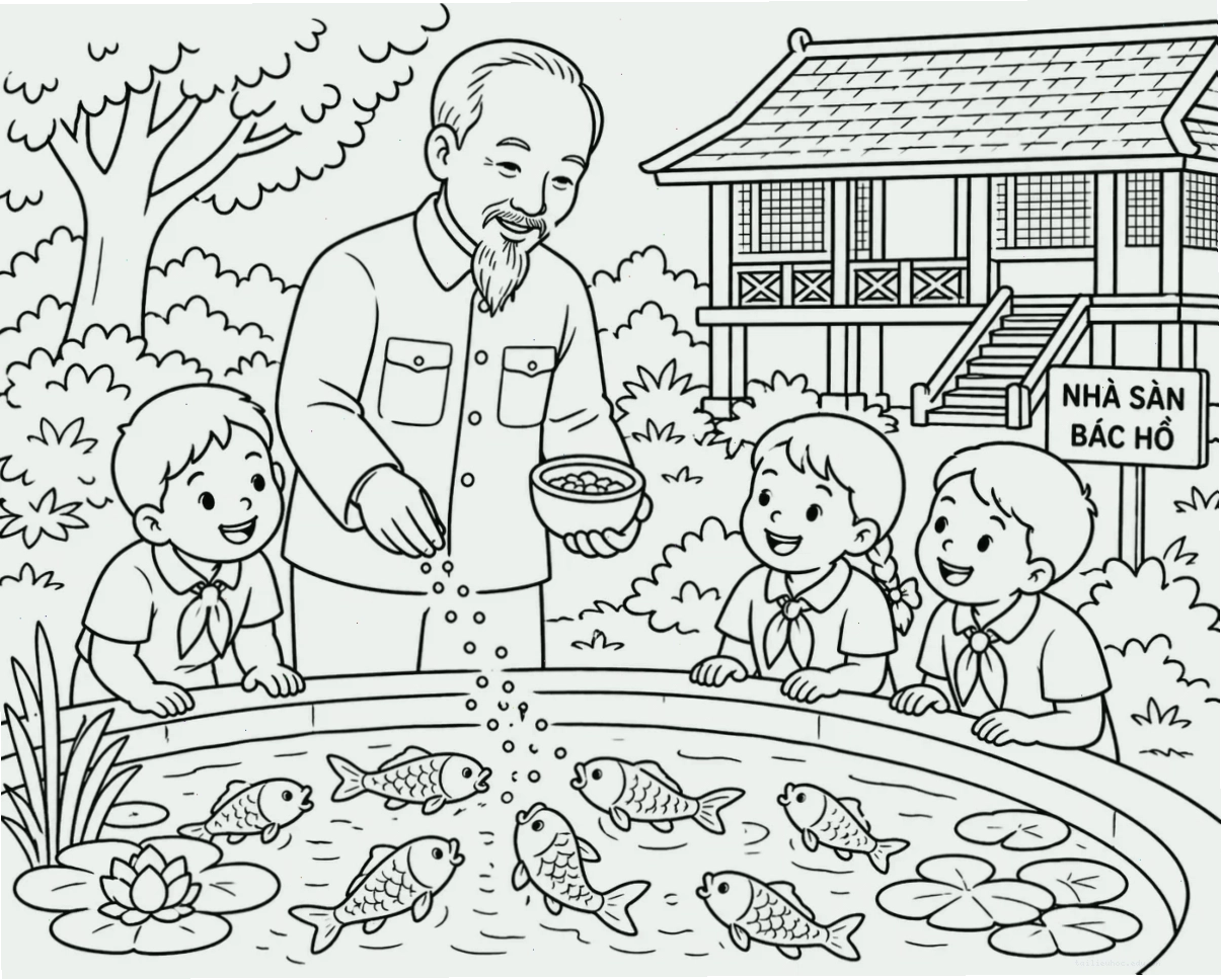 trang trí bức tranh sau khi tô màu