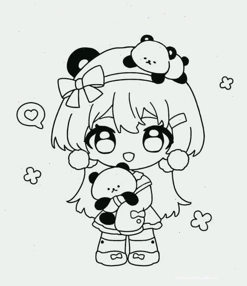 Anime ham học Tranh anime chưa tô màu đang đọc sách