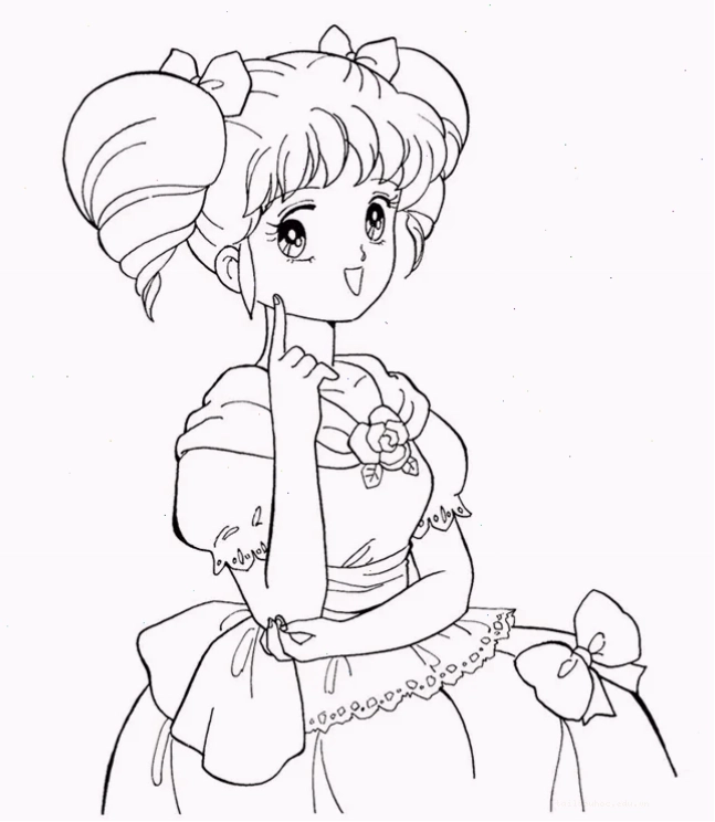 in tranh tô màu anime tóc đen tranh anime tóc đen