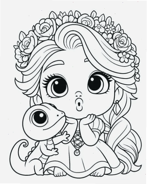 tranh chibi má hồng