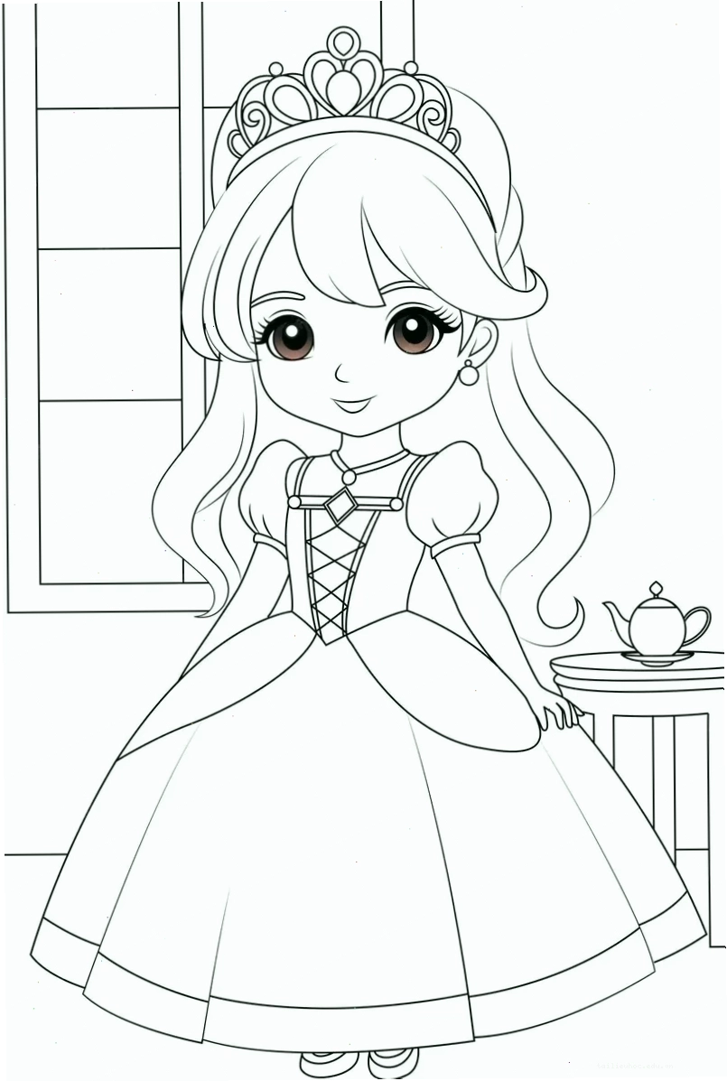 tranh chibi màu sắc
