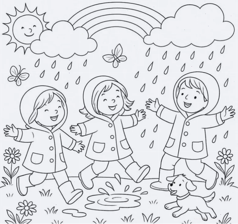 tranh cho trẻ tô màu chủ đề gia đình đi siêu thị