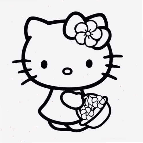 tranh con mèo tô màu đang chạy