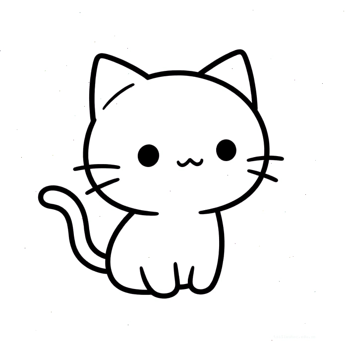 tranh con mèo tô màu gia đình