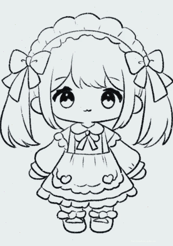 in tranh tô màu chibi lạnh lùng tranh tô màu anime chibi mắt lạnh