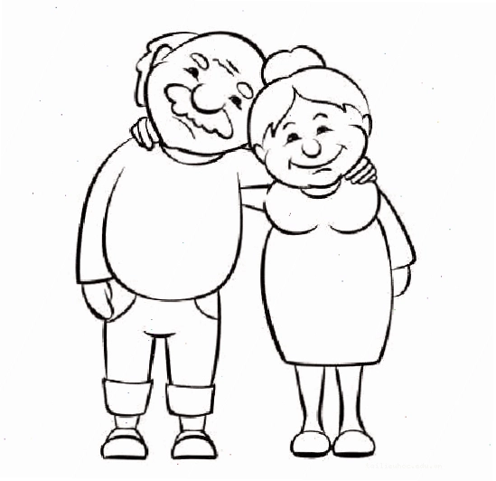 tranh tô màu bà ngồi nghỉ ngơi