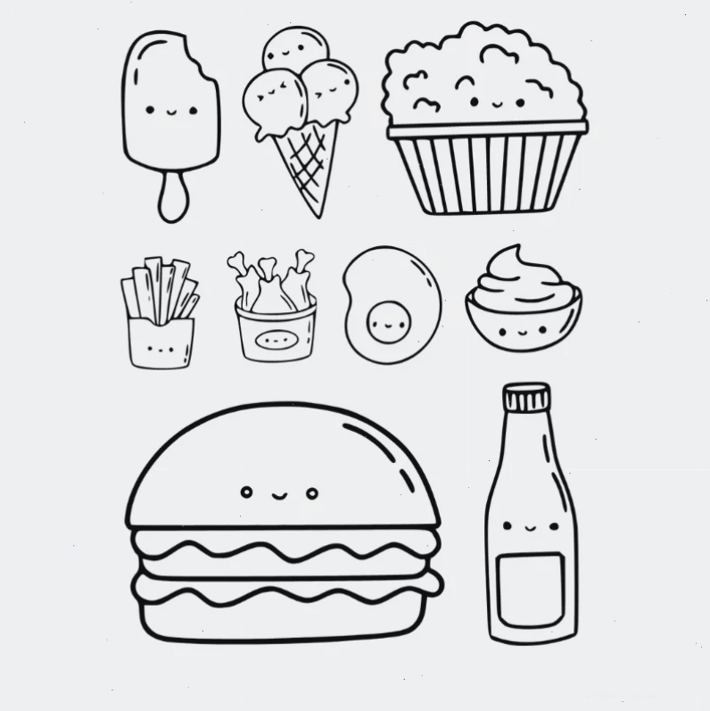 tranh tô màu bánh cupcake trên đĩa